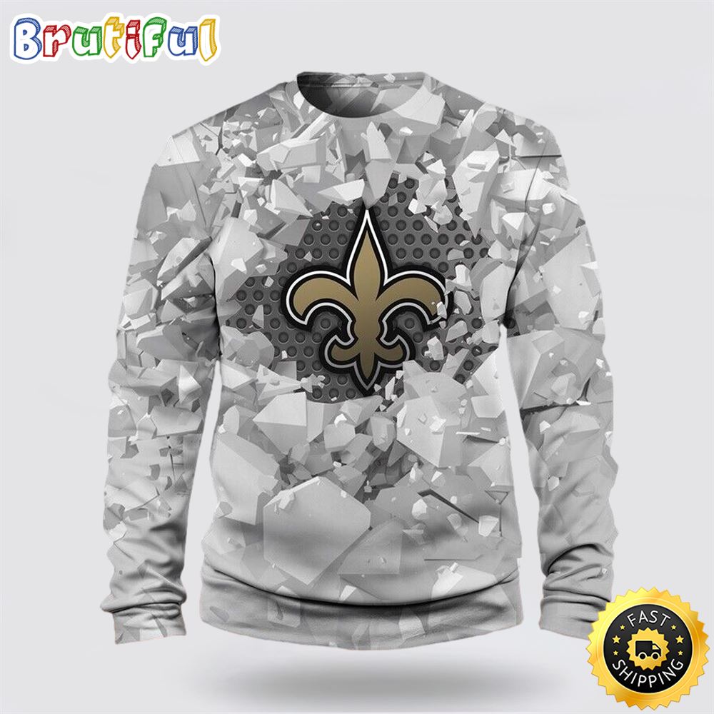 NFL New Orleans Saints Crewneck Sweatshirt Show Your Team Pride In Style sjjgmy