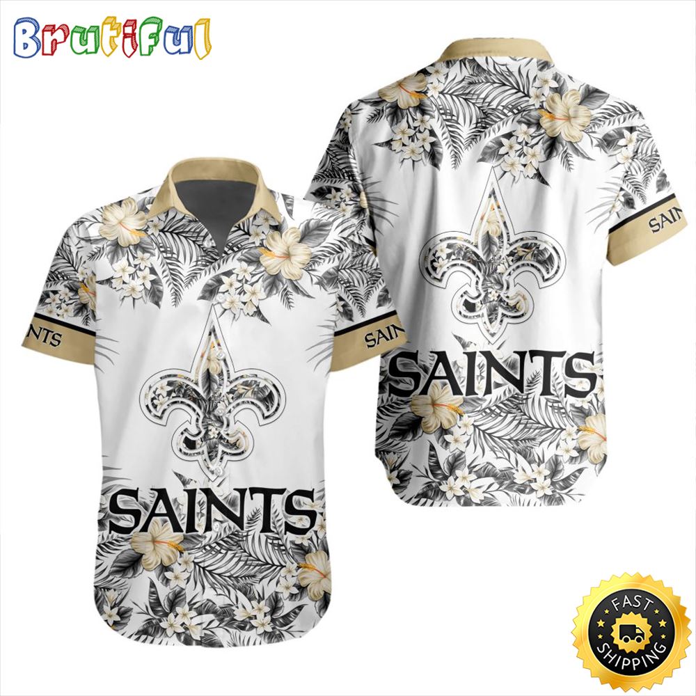 NFL New Orleans Saints Hawaiian Shirt Special Floral Tropical Team Spirit 1 osgq7y