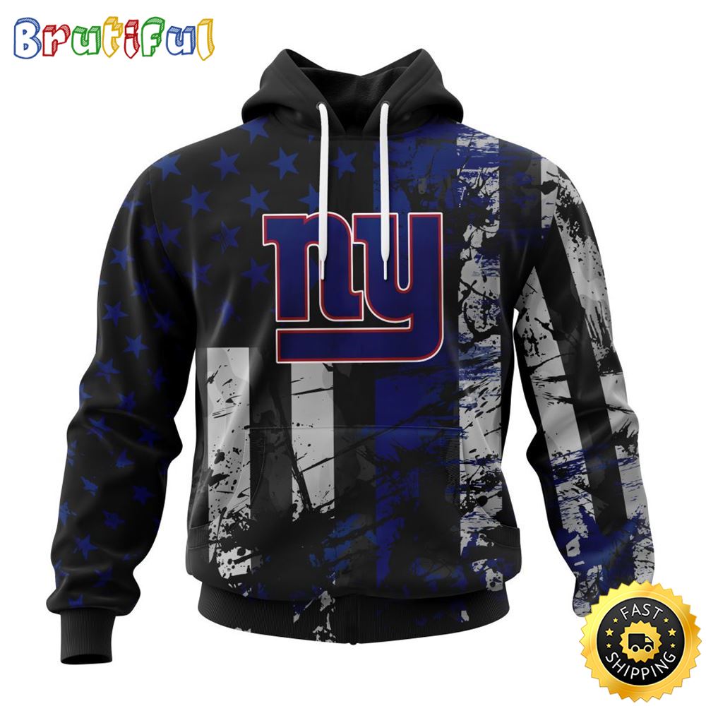 NFL New York Giants 3D Hoodie Classic Grunge American Flag Stylish Warmth For Fans 1 v1sas7