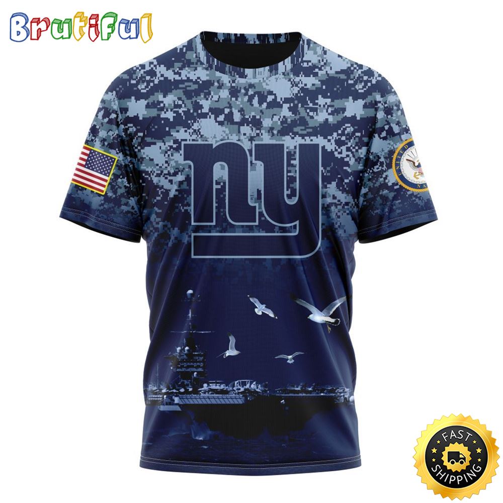 NFL New York Giants 3D T Shirt Honor US Navy Veterans Stylish Gear For Fans 1 omcdmb