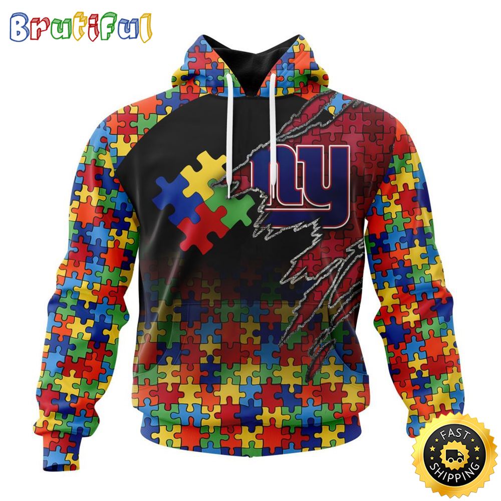 NFL New York Giants All Over Print 3D Hoodie Autism Awareness Design Gifts For Survivors 1 krthxb