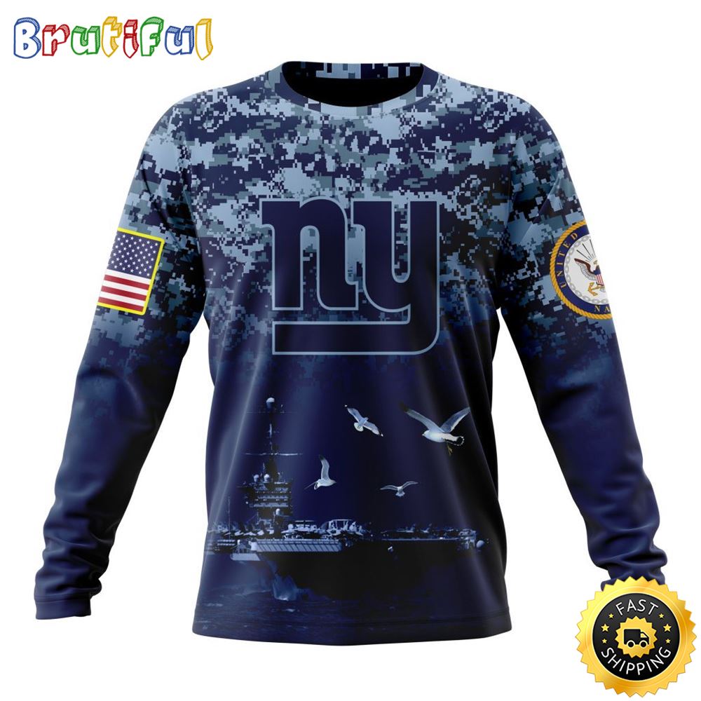 NFL New York Giants Crewneck Sweatshirt Honor US Navy Veterans Stylish Gear For Fans 1 zn7cyu