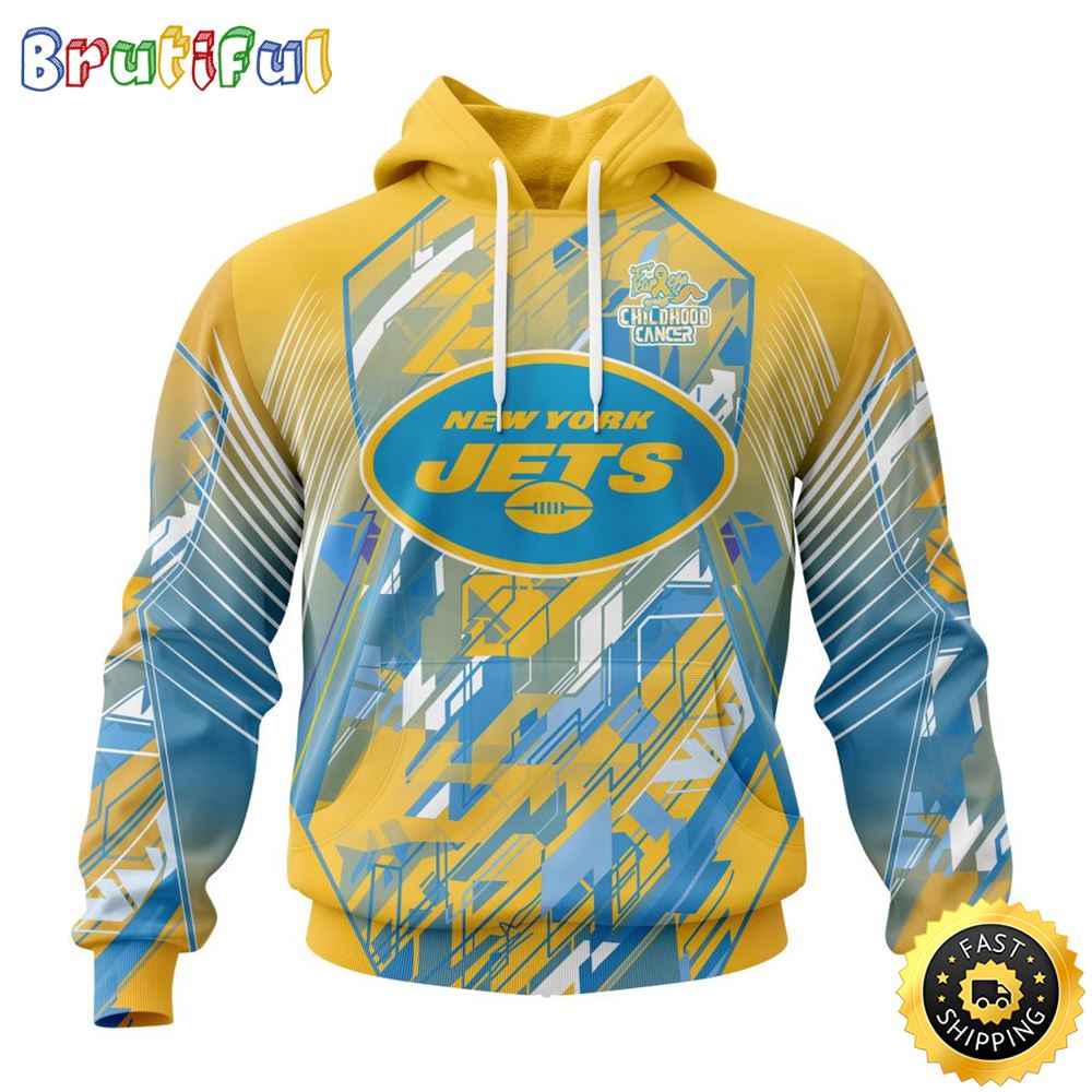 NFL New York Jets All Over Print 3D Hoodie Fearless Against Childhood Cancers Unisex Hoodie 1 awzoja