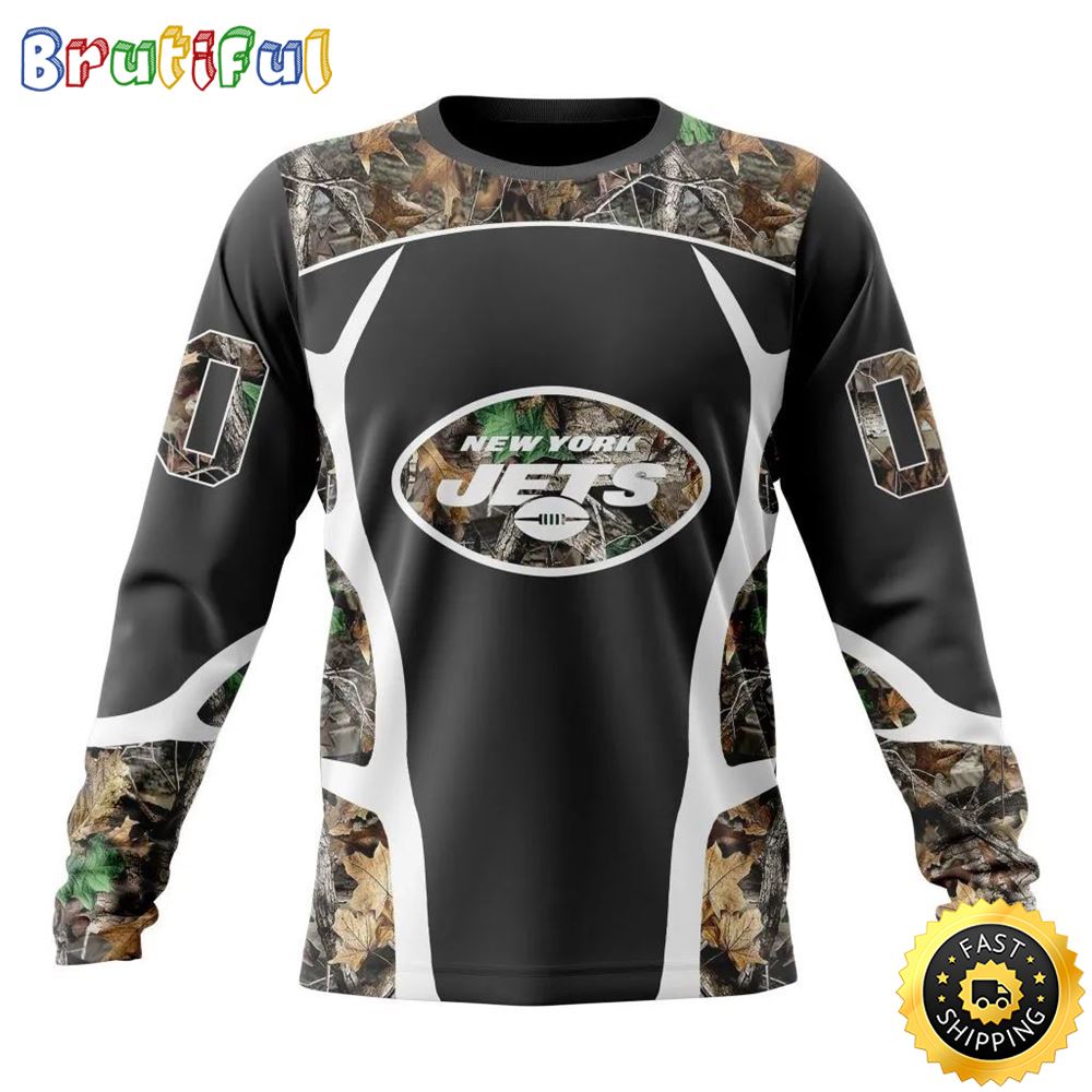 NFL New York Jets Crewneck Sweatshirt Camo Hunting Design Stylish Gear For Fans 1 qsjfn8
