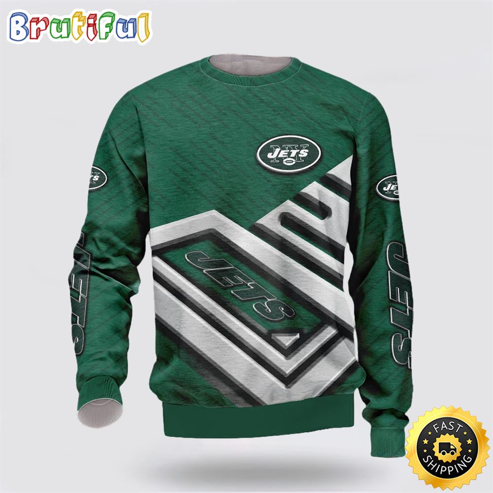 NFL New York Jets Crewneck Sweatshirt Show Team Spirit 1 omuqnq
