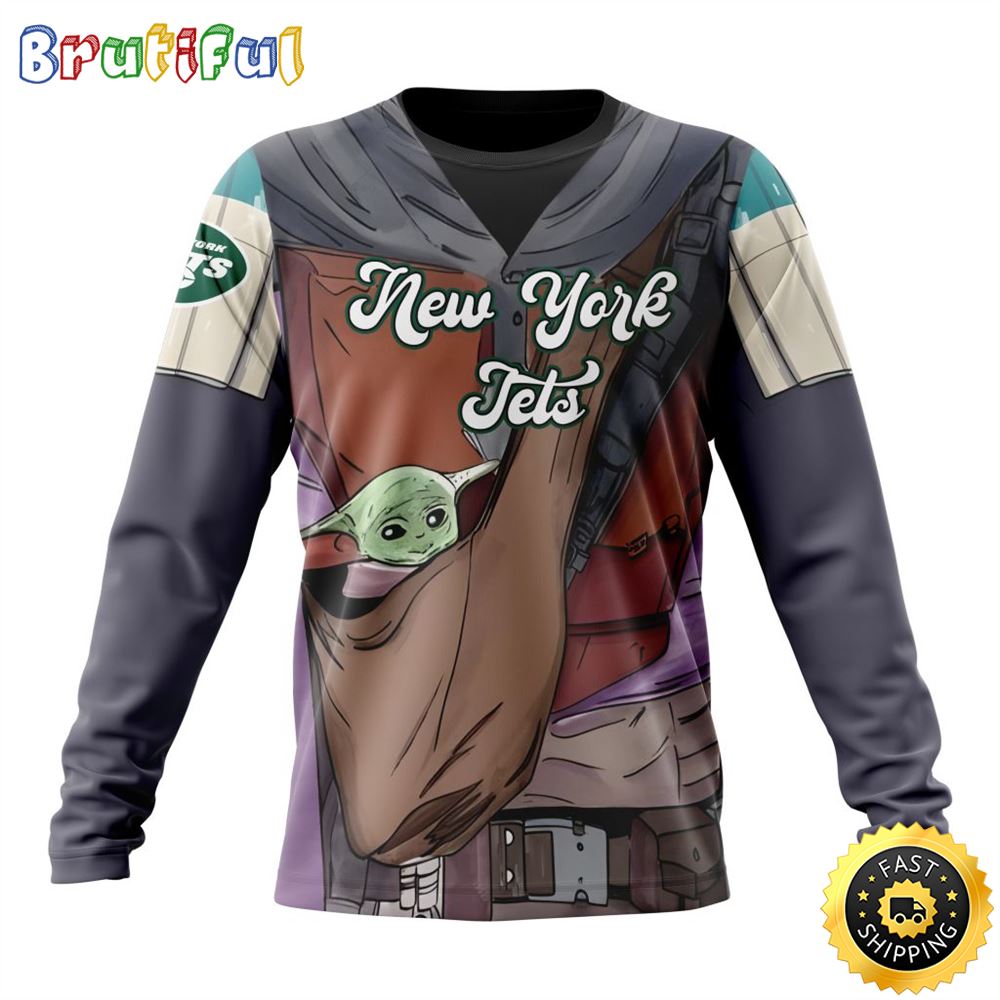 NFL New York Jets Crewneck Sweatshirt Specialized Mandalorian And Baby Yoda Gifts For Football Fans 1 jh0lyl