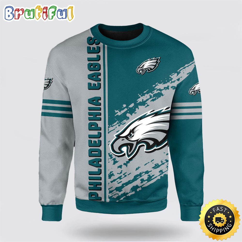 NFL Philadelphia Eagles Crewneck Sweatshirt For Football Fans qvpmiw