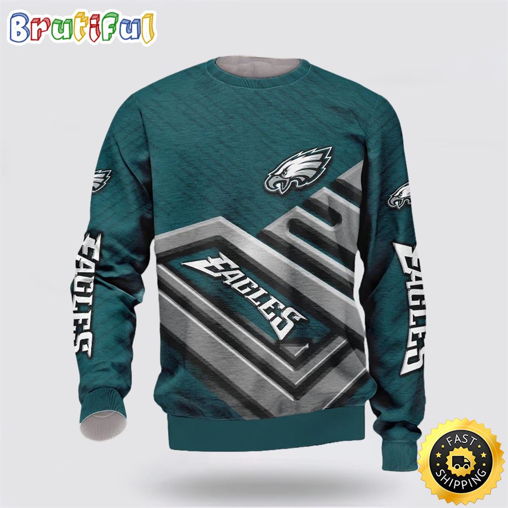 NFL Philadelphia Eagles Crewneck Sweatshirt Show Team Spirit 1 d9sbim