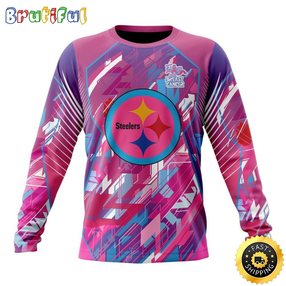 NFL Pittsburgh Steelers I Pink Crewneck Sweatshirt I Can Fearless Again Breast Cancer For Breast Cancer Survivors 1 tryssy