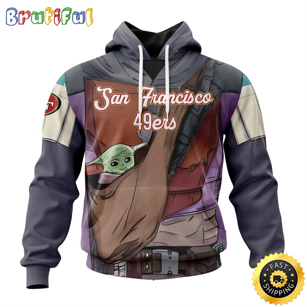 NFL San Francisco 49ers All Over Print 3D Hoodie Specialized Mandalorian And Baby Yoda Unisex Hoodies 1 pv0vcp