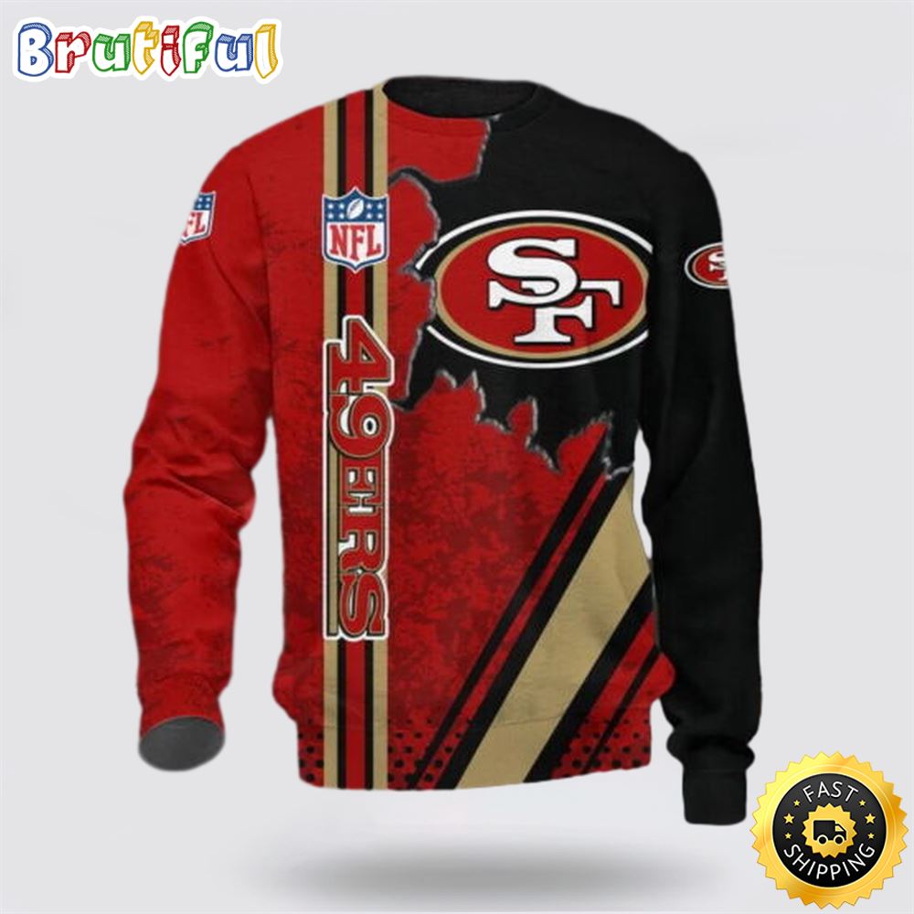 NFL San Francisco 49ers Crewneck Sweatshirt For Awesome Fans ohi5pq