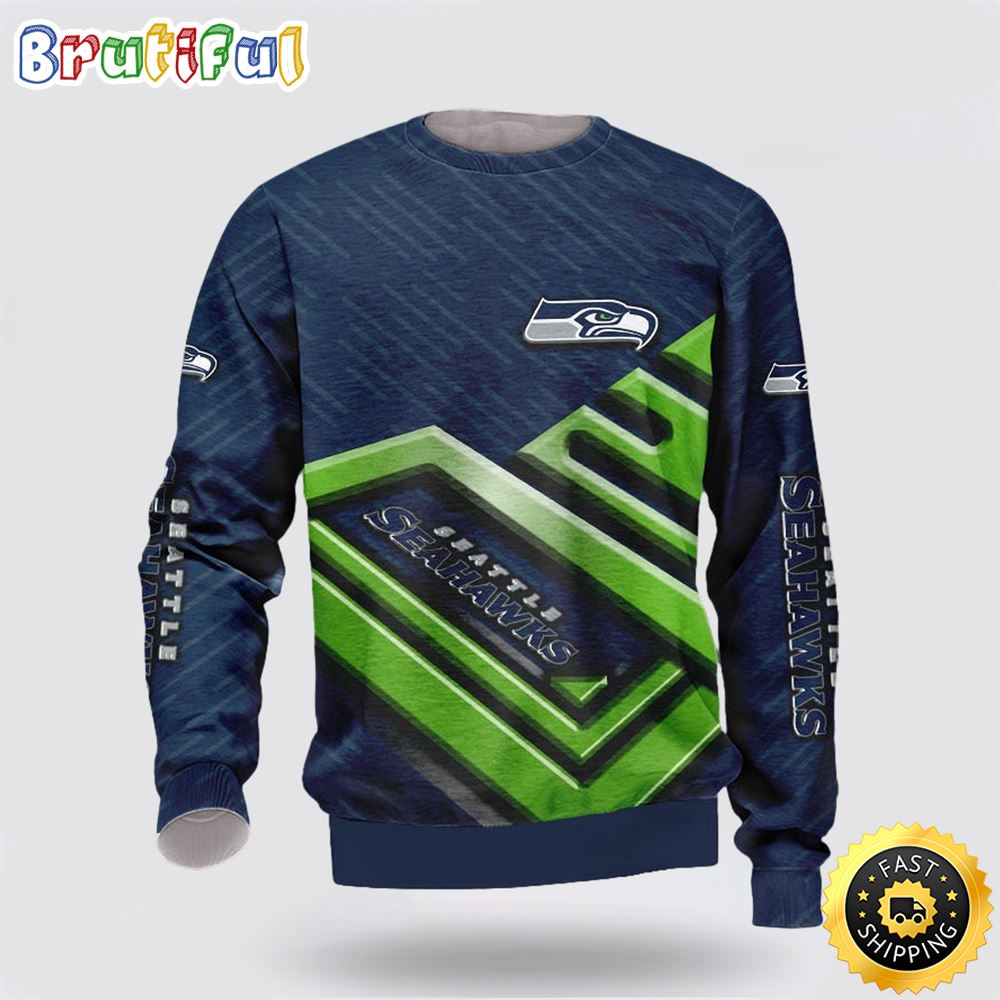 NFL Seattle Seahawks Crewneck Sweatshirt Show Team Spirit 1 xwt5jb
