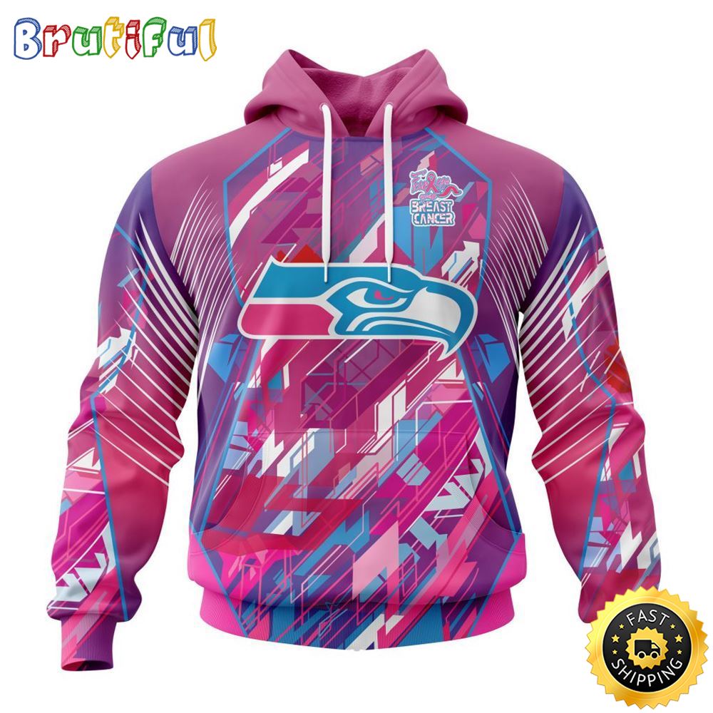 NFL Seattle Seahawks I Pink All Over Print 3D Hoodie I Can Fearless Again Breast Cancer For Breast Cancer Survivors 1 wdlc5s