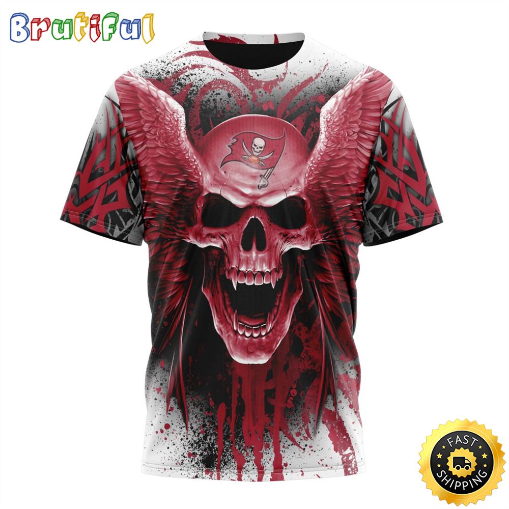 NFL Tampa Bay Buccaneers 3D T Shirt All Over Print Special Kits With Skull Stylish Team Apparel 1 rsyfx6