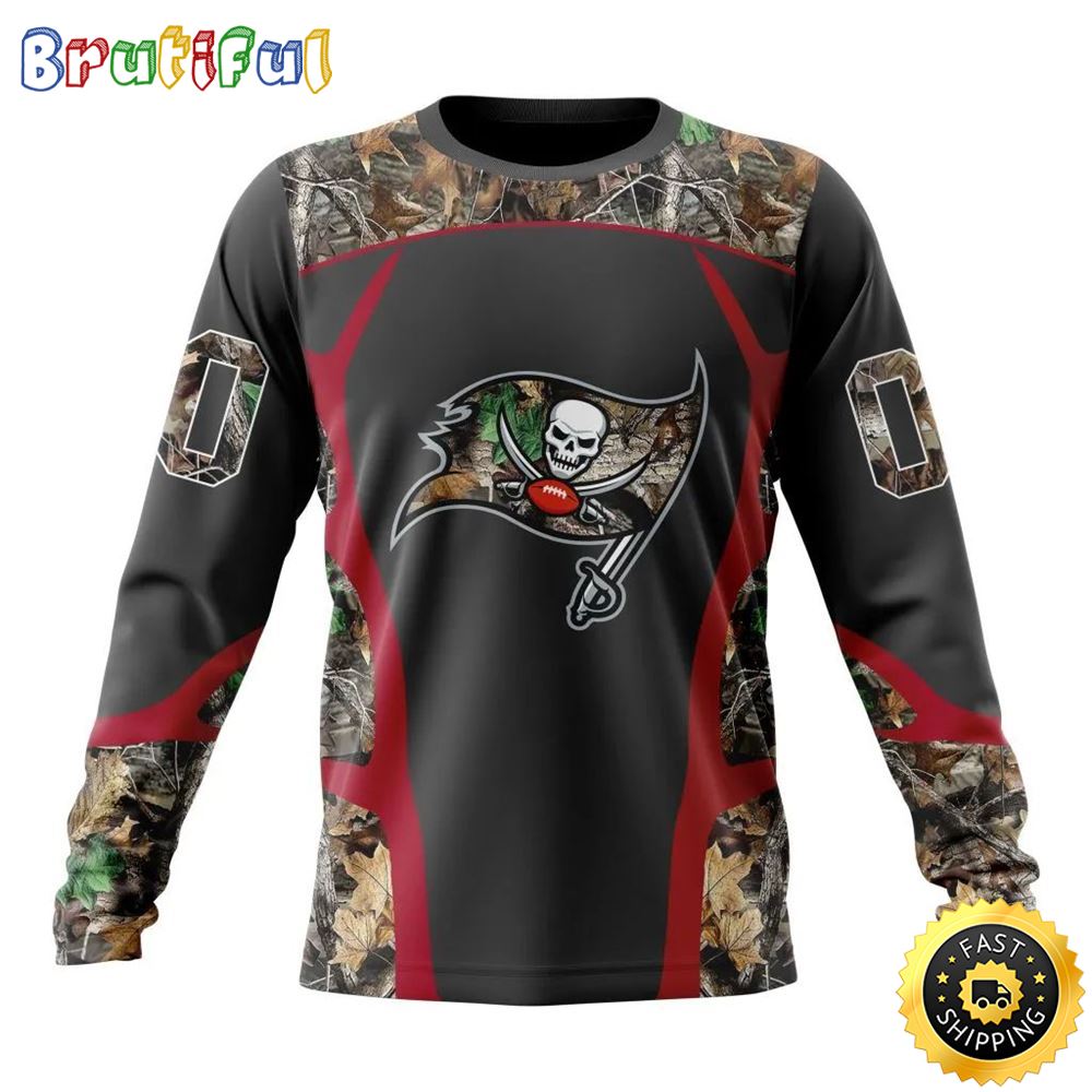 NFL Tampa Bay Buccaneers Crewneck Sweatshirt Camo Hunting Design Stylish Gear For Fans 1 gjrkvf