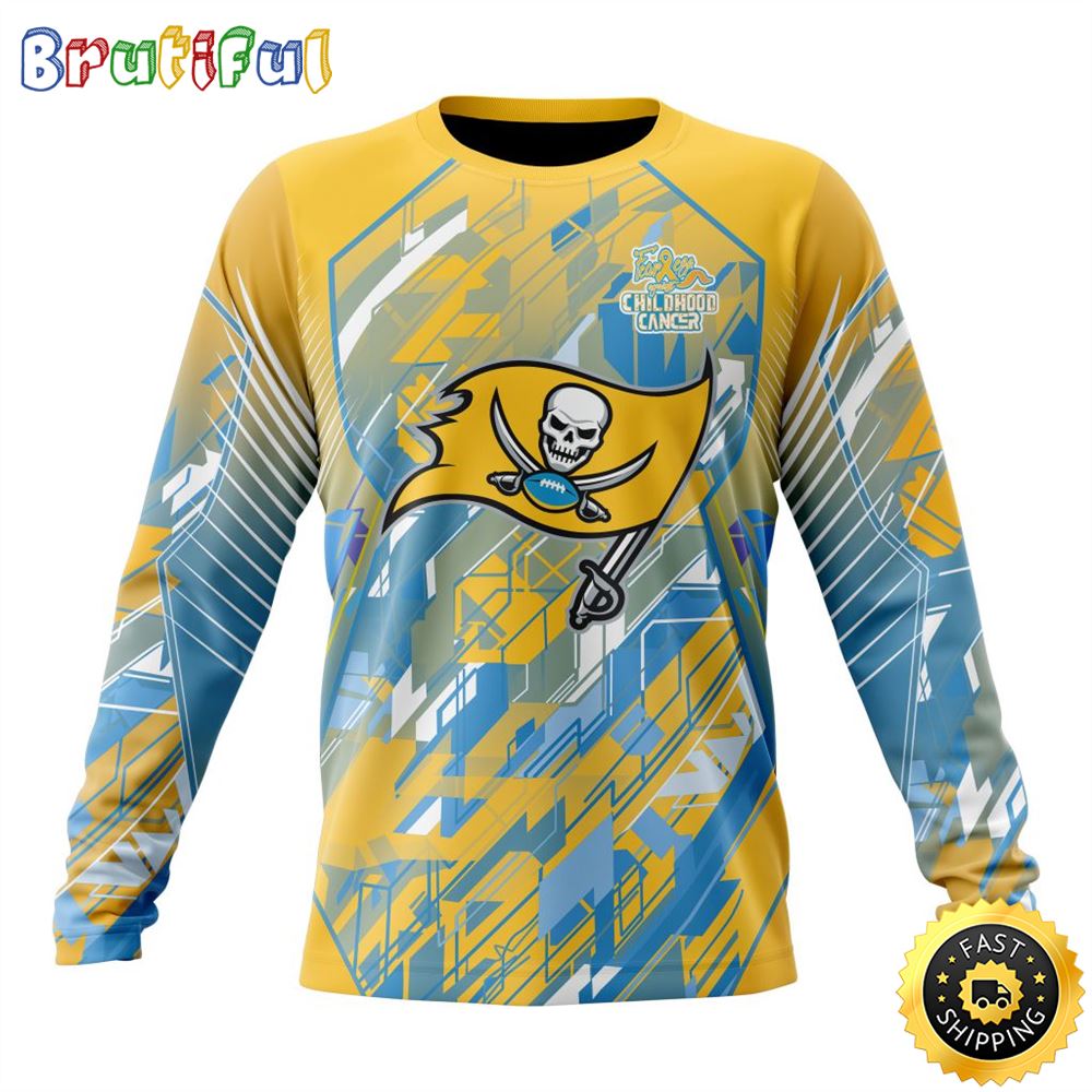 NFL Tampa Bay Buccaneers Crewneck Sweatshirt Fearless Against Childhood Cancers Gift For Football Fans 1 nsusez