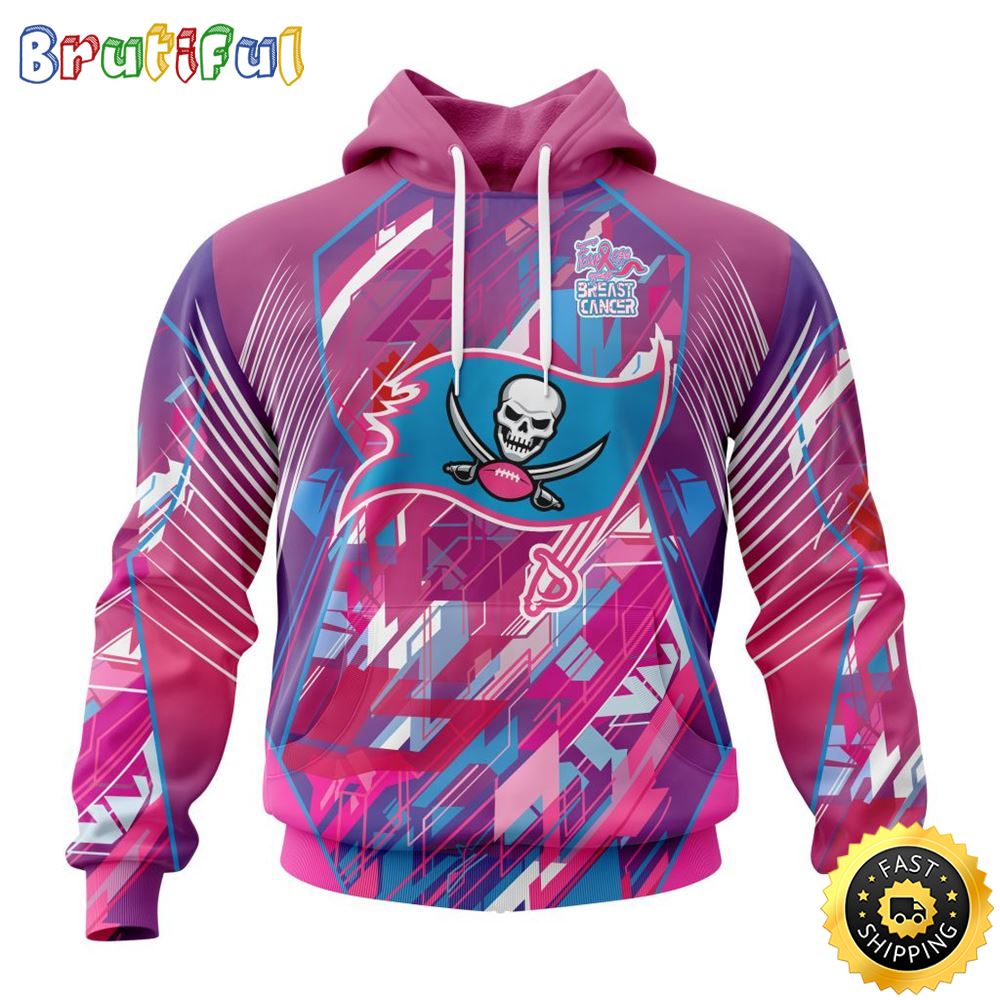 NFL Tampa Bay Buccaneers I Pink All Over Print 3D Hoodie I Can Fearless Again Breast Cancer For Breast Cancer Survivors 1 zms1ja