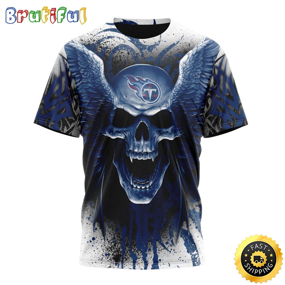 NFL Tennessee Titans 3D T Shirt All Over Print Special Kits With Skull Stylish Team Apparel 1 gqggp4