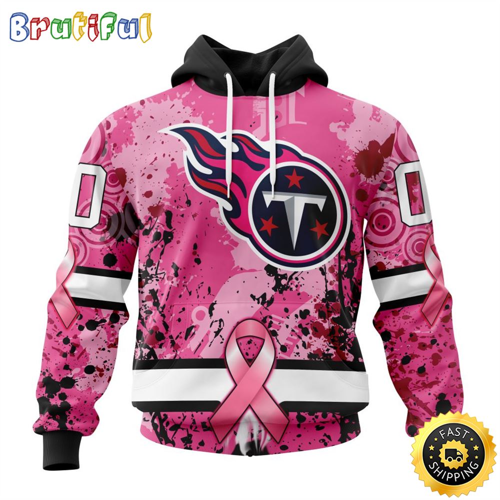 NFL Tennessee Titans All Over Print 3D Hoodie I Pink I Can In October We Wear Pink Breast Cancer Unisex Hoodie 1 y7g7po