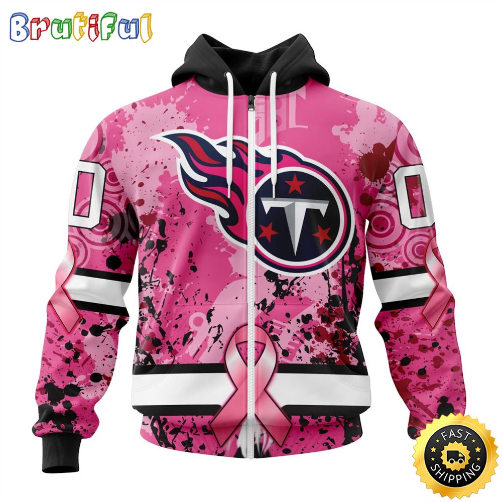 NFL Tennessee Titans All Over Print Zip Hoodie 3D I Pink I Can In October We Wear Pink Breast Cancer Unisex Hoodie 1 nqxtiv