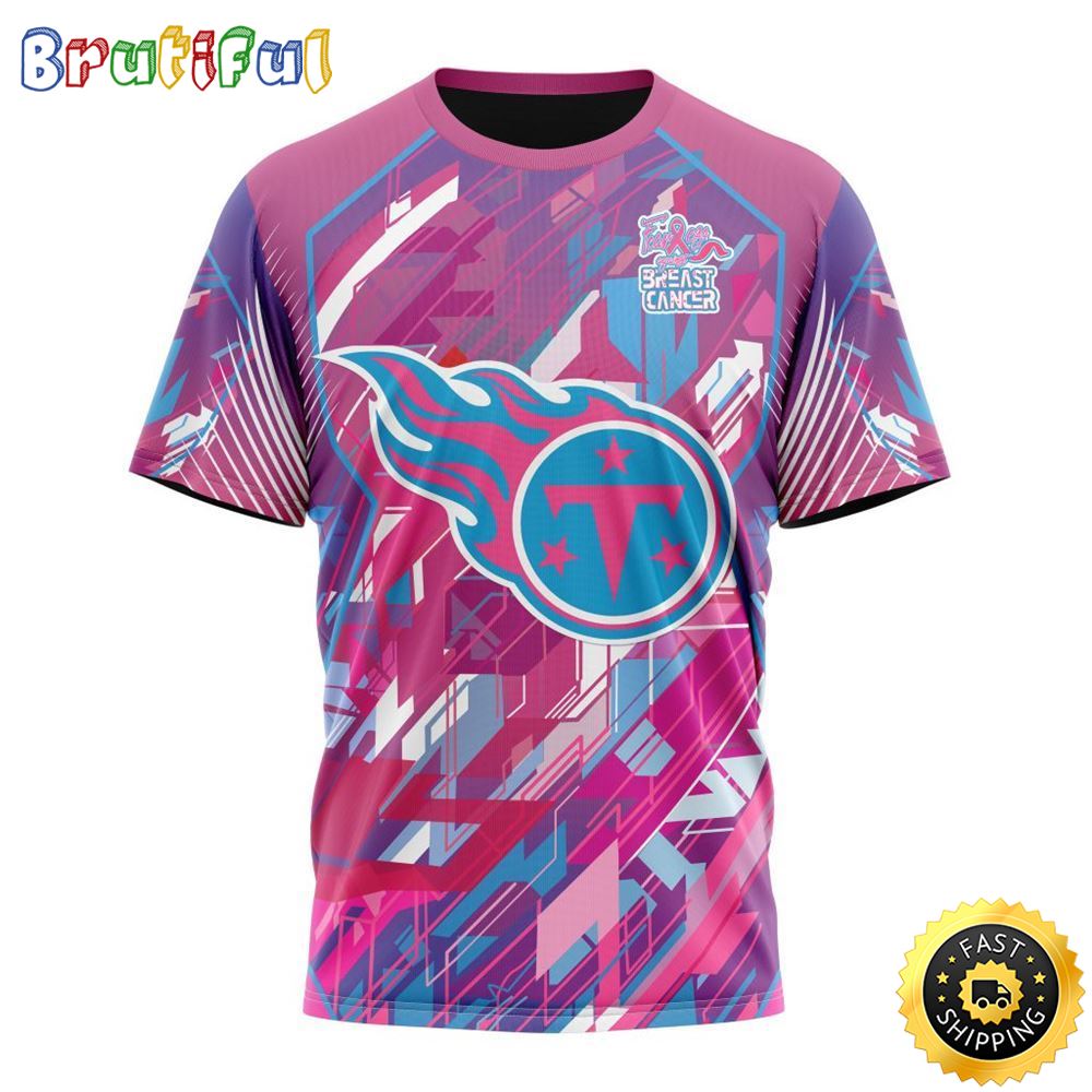 NFL Tennessee Titans I Pink All Over Print 3D T Shirt I Can Fearless Again Breast Cancer For Breast Cancer Survivors 1 fttxzz