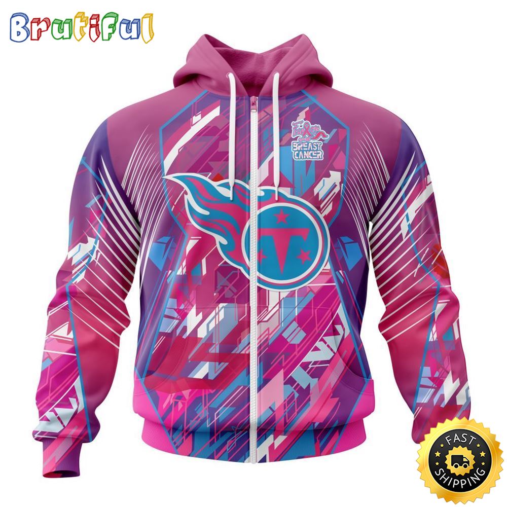 NFL Tennessee Titans I Pink All Over Print Zip Hoodie 3D I Can Fearless Again Breast Cancer For Breast Cancer Survivors 1 rqihdy