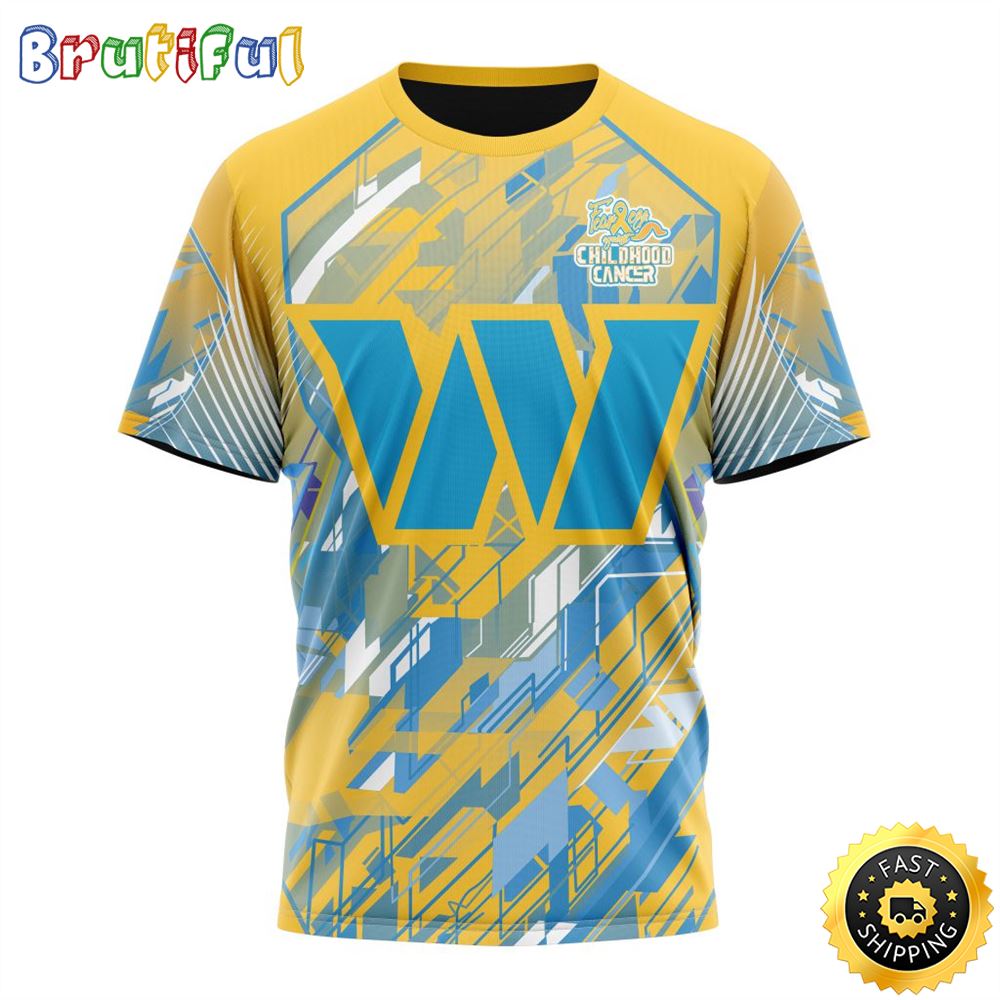 NFL Washington Football Team All Over Print 3D T Shirts Fearless Against Childhood Cancers Gift For Football Fans 1 cagivj