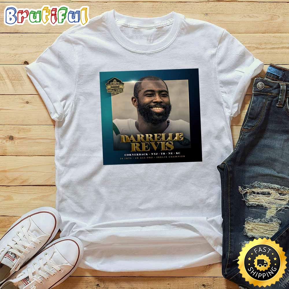 Nfl Hall Of Fame 2023 Darrelle Revis White T Shirt z4h6yi