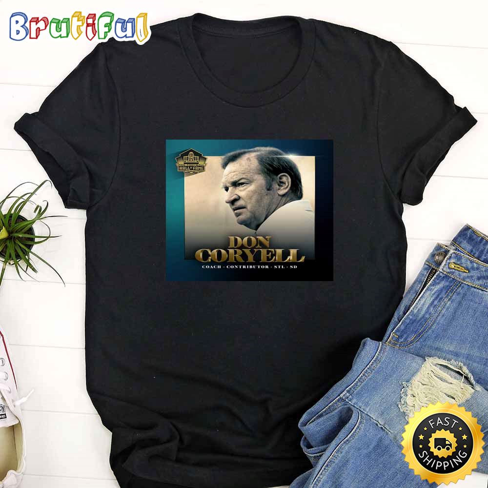 Nfl Hall Of Fame 2023 Don Coryell Black T Shirt qvggoy