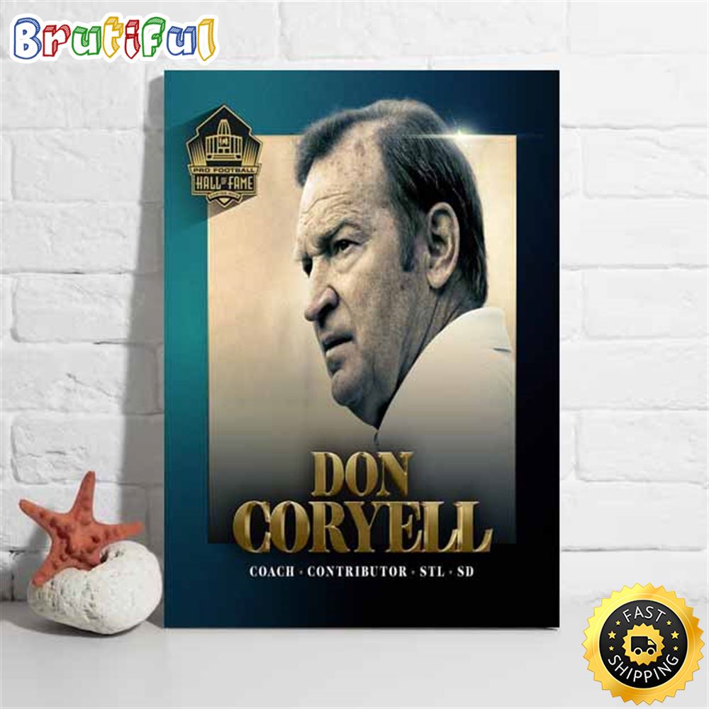 Nfl Hall Of Fame 2023 Don Coryell Poster mnztnx