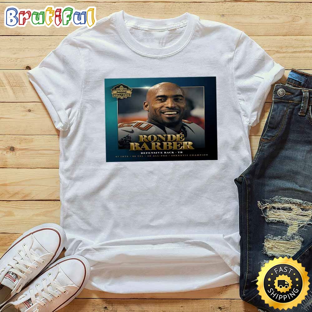 Nfl Hall Of Fame 2023 Ronde Barber White T Shirt otzz2s
