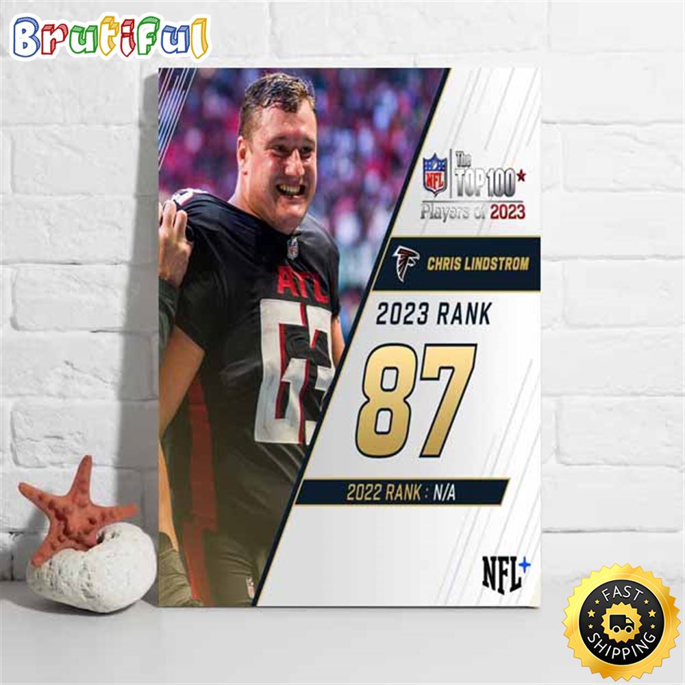 Nfl The Top 100 Players Of 2023 Atlanta Falcons Chris Lindstrom Poster lbvtyt