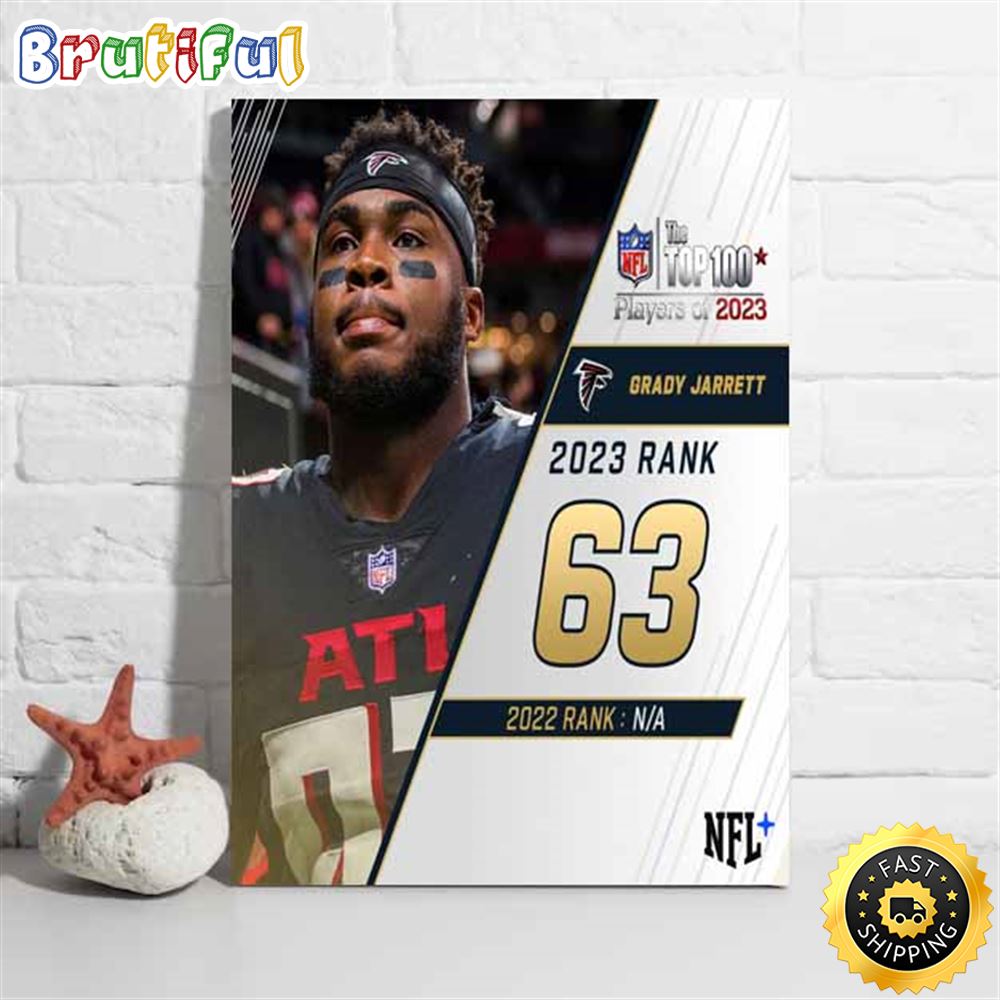 Nfl The Top 100 Players Of 2023 Atlanta Falcons Grady Jarrett Poster wbwxre