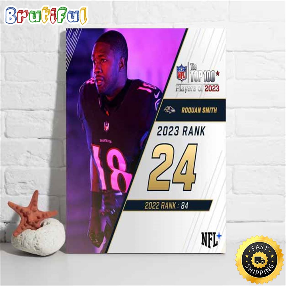 Nfl The Top 100 Players Of 2023 Baltimore Ravens Roquan Smith Poster as89yt