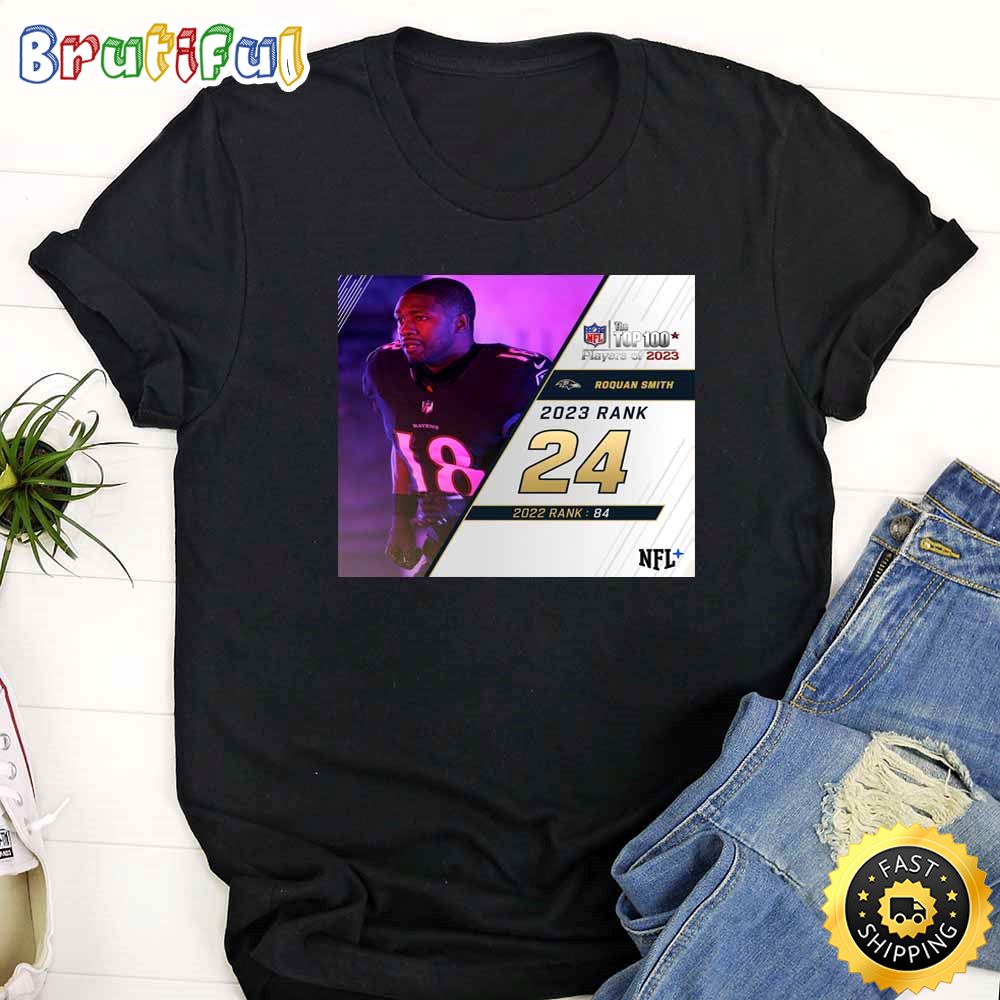 Nfl The Top 100 Players Of 2023 Baltimore Ravens Roquan Smith T Shirt ioq26z