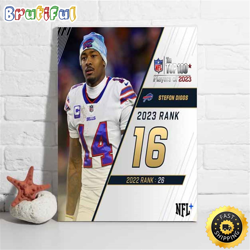 Nfl The Top 100 Players Of 2023 Buffalo Bills Stefon Diggs Poster xoel5a