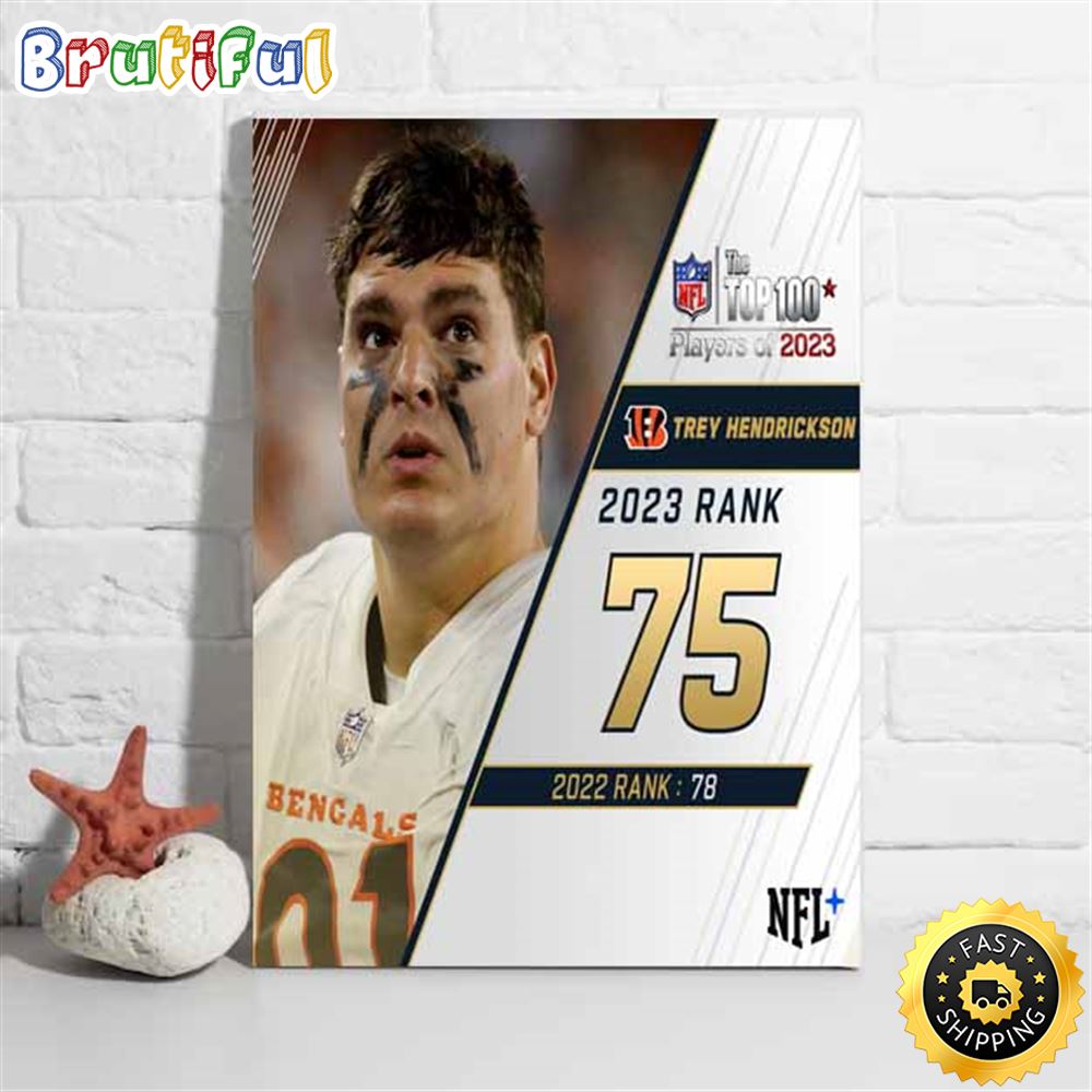 Nfl The Top 100 Players Of 2023 Cincinnati Bengals Trey Hendrickson Poster cc6iaq
