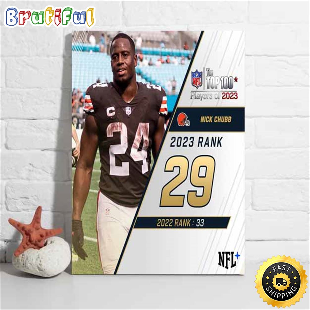 Nfl The Top 100 Players Of 2023 Cleveland Browns Nick Chubb Poster t7ot0e