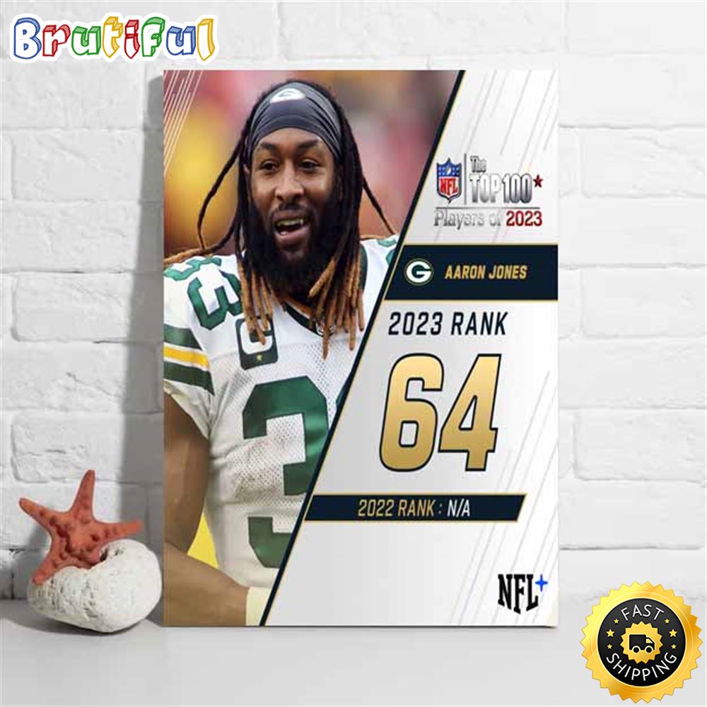 Nfl The Top 100 Players Of 2023 Green Bay Packers Aaron Jones Poster hiww85