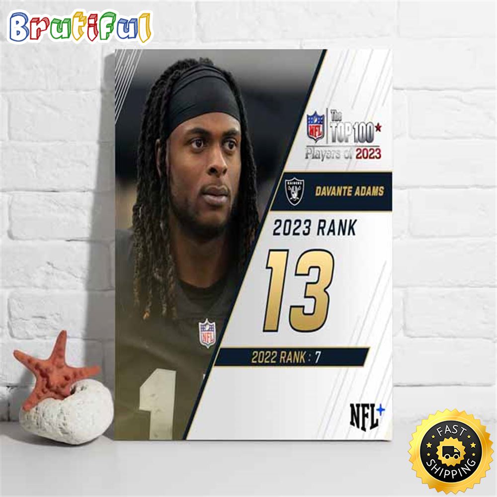 Nfl The Top 100 Players Of 2023 Las Vegas Raiders Davante Adams Poster ihnimj