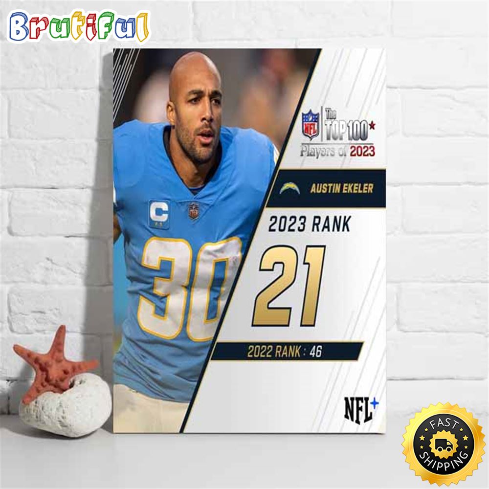 Nfl The Top 100 Players Of 2023 Los Angeles Chargers Austin Ekeler Poster ton3ia