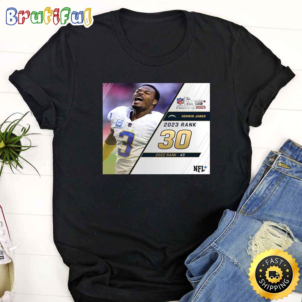 Nfl The Top 100 Players Of 2023 Los Angeles Chargers Derwin James T Shirt zvtxx8