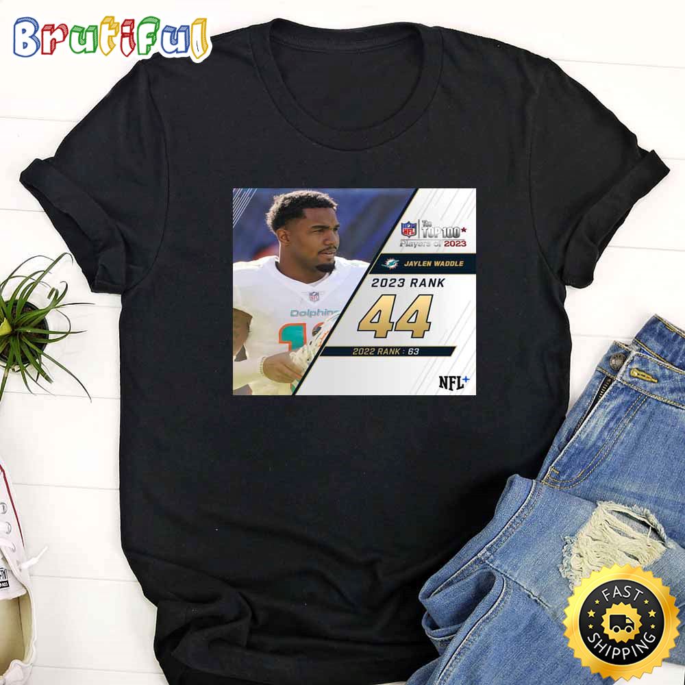 Nfl The Top 100 Players Of 2023 Miami Dolphins Jaylen Waddle T Shirt raru99