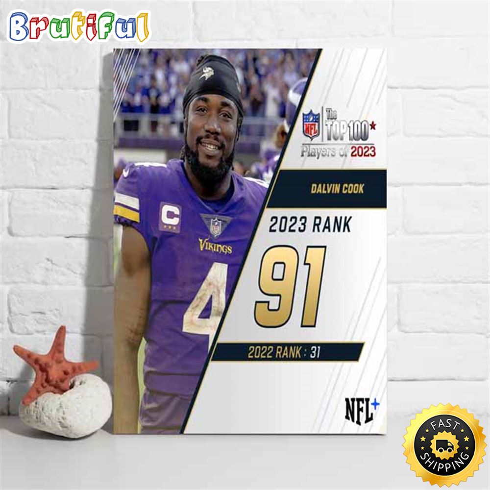 Nfl The Top 100 Players Of 2023 Minnesota Vikings Dalvin Cook Poster v0ecoc