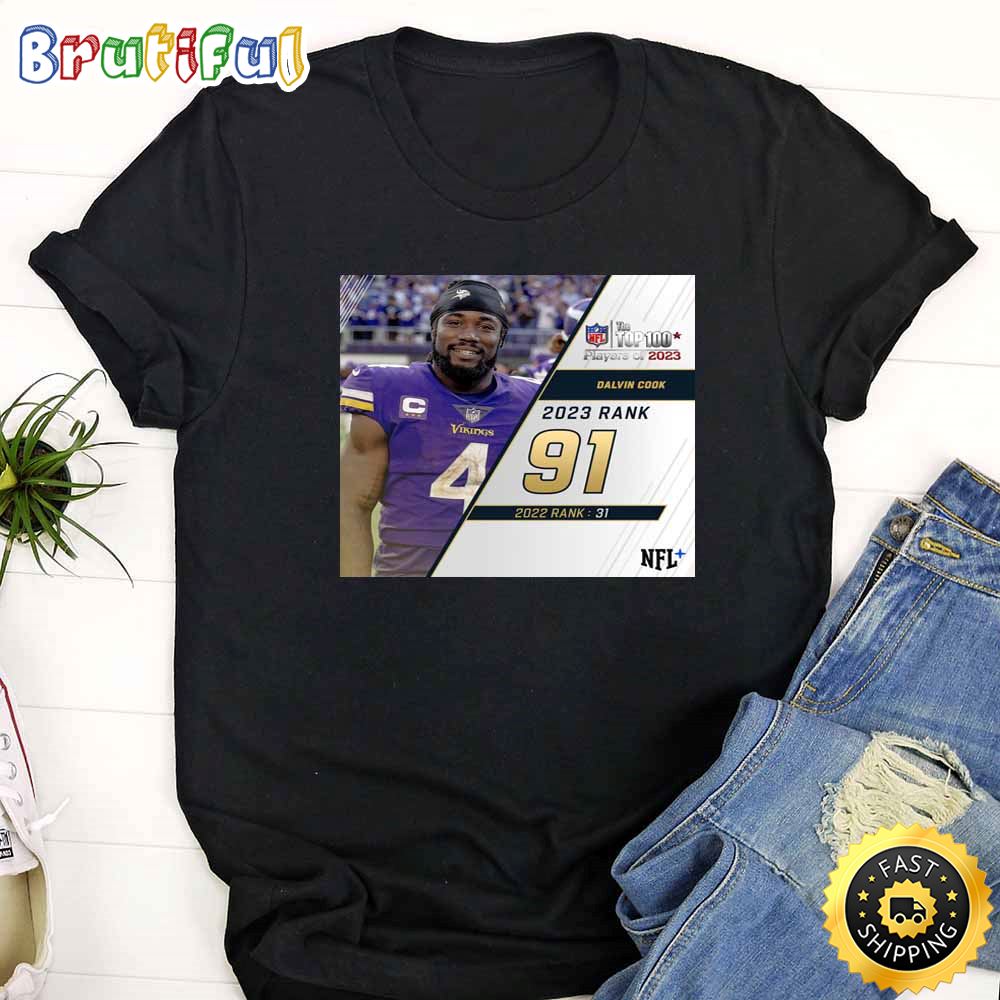 Nfl The Top 100 Players Of 2023 Minnesota Vikings Dalvin Cook T Shirt rvmnv8