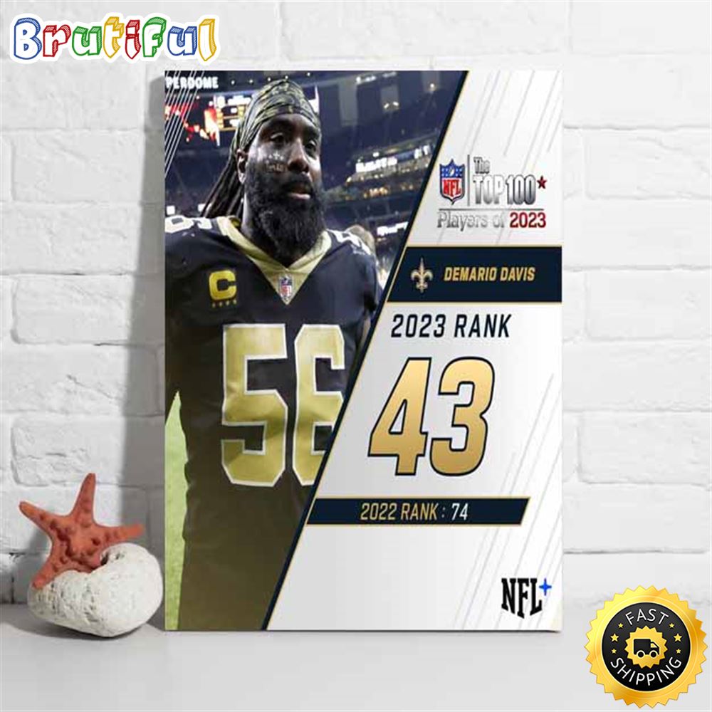 Nfl The Top 100 Players Of 2023 New Orleans Saints Demario Davis Poster szbx4m