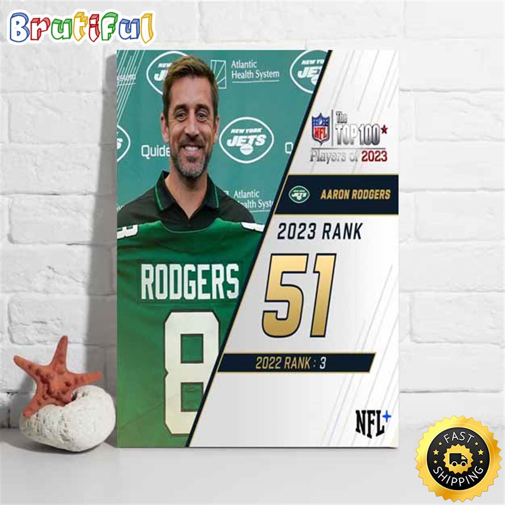 Nfl The Top 100 Players Of 2023 New York Jets Aaron Rodgers Poster rgutih