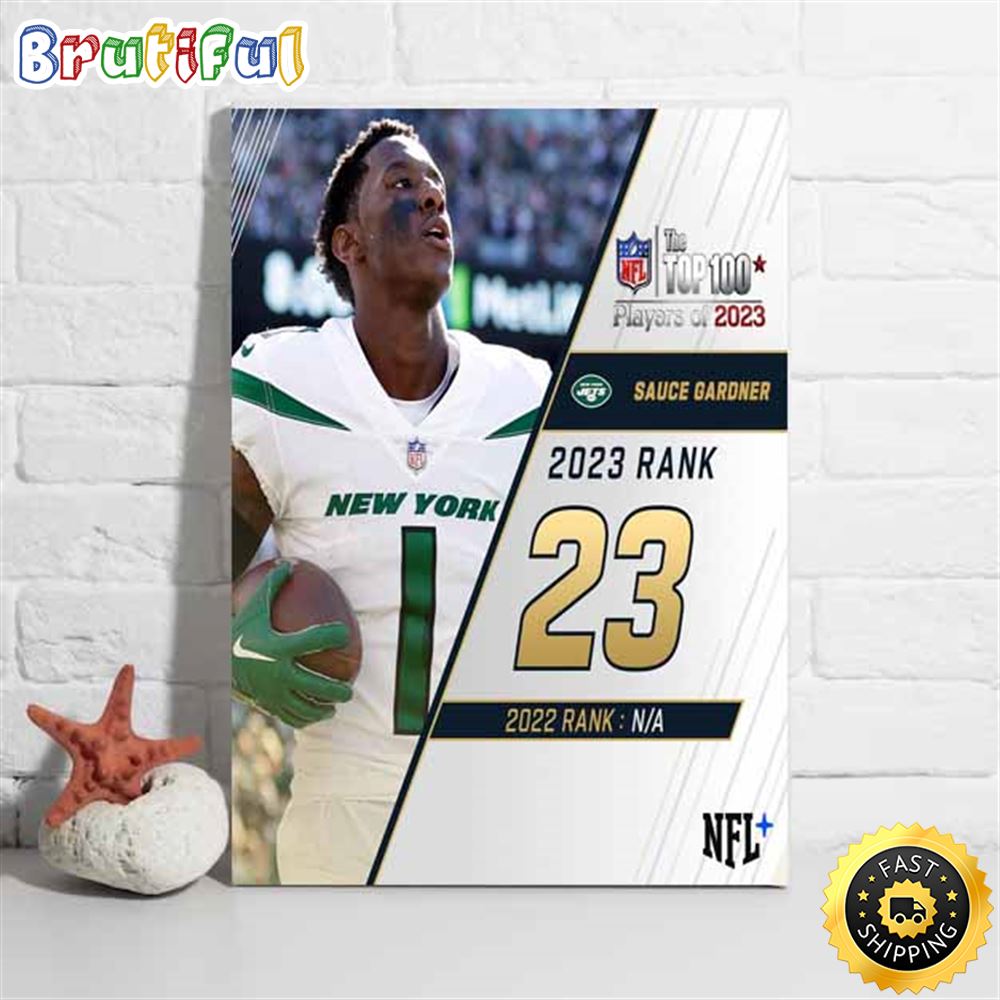 Nfl The Top 100 Players Of 2023 New York Jets Sauce Gardner Poster xq1ym1
