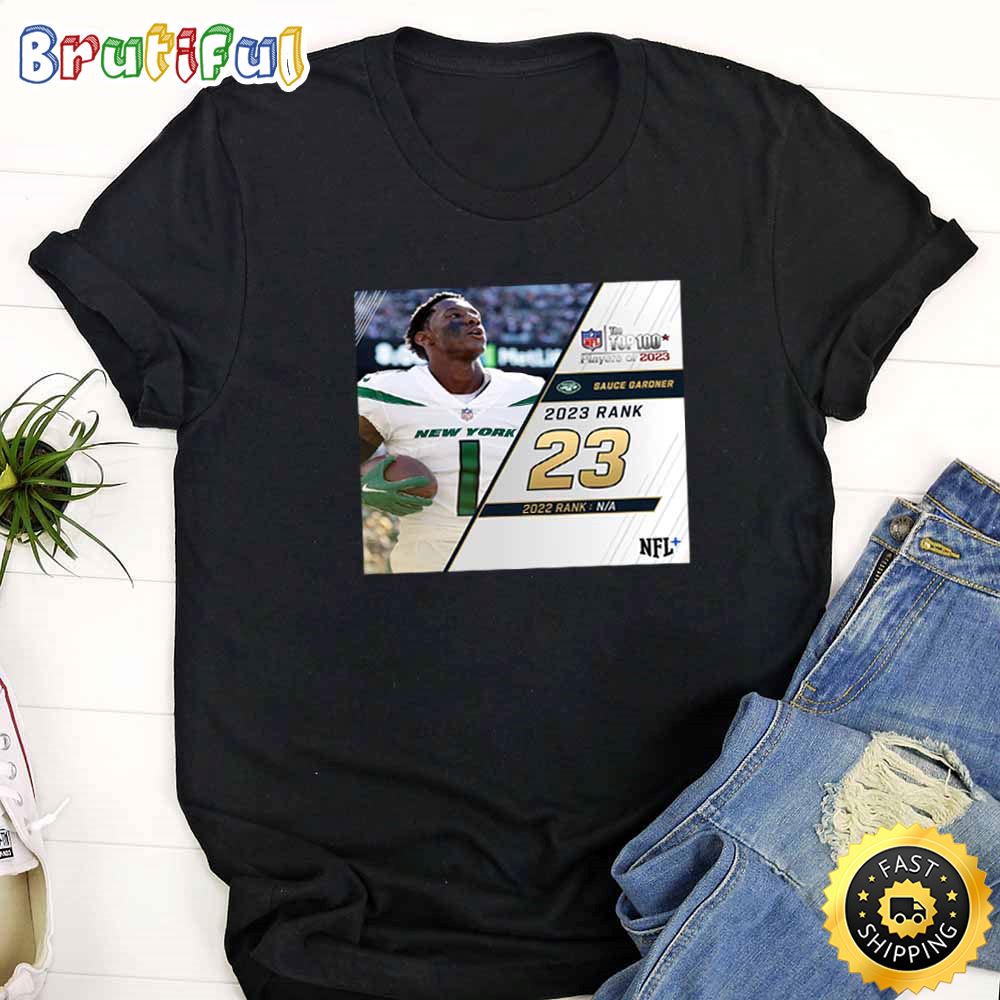 Nfl The Top 100 Players Of 2023 New York Jets Sauce Gardner T Shirt aqak4d