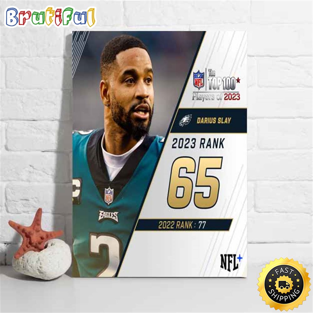 Nfl The Top 100 Players Of 2023 Philadelphia Eagles Darius Slay Poster cyfed8